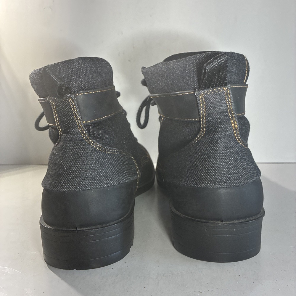 Levi's Artesian Denim Boots Men's Size 11 Black - Picture 5 of 8